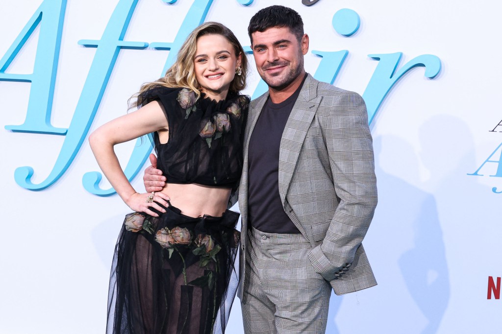 Joey King and Zac Efron at "A Family Affair" premiere