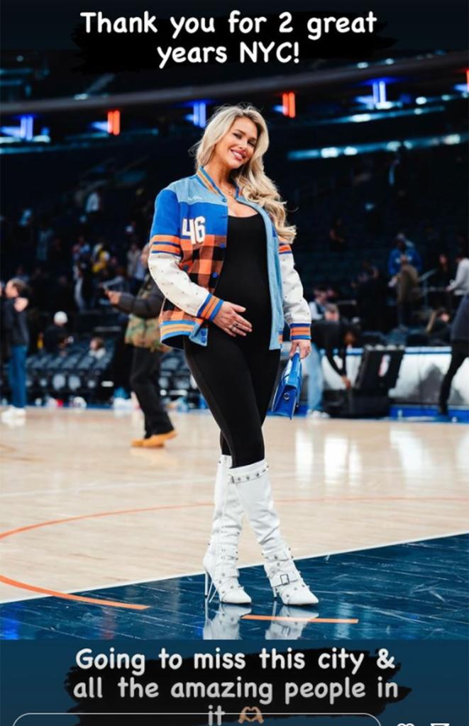 Kourtney Kellar sends a farewell message to New York after her husband Isaiah Hartenstein agreed to a deal with the Oklahoma City Thunder.