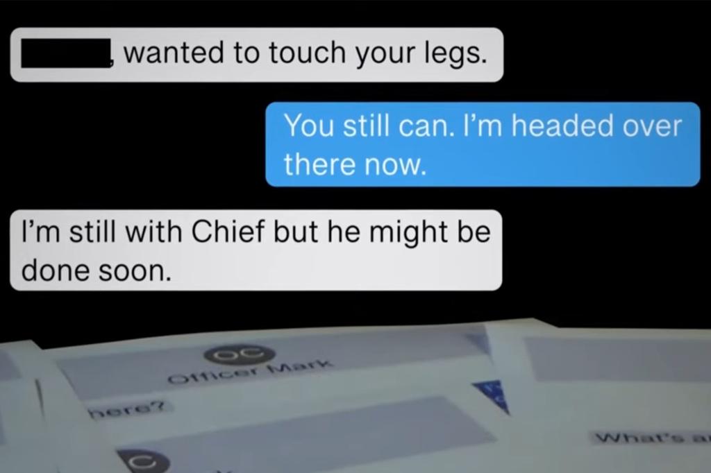 Other messages showcased different ways the cop was flirty with the Laura.