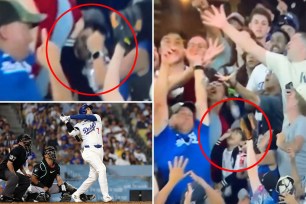 Shohei Ohtani's 27th home run of the season — traveling at 112 mph — hit a young fan in the head during the Dodgers 6-5 win against the Diamondbacks on Tuesday. 