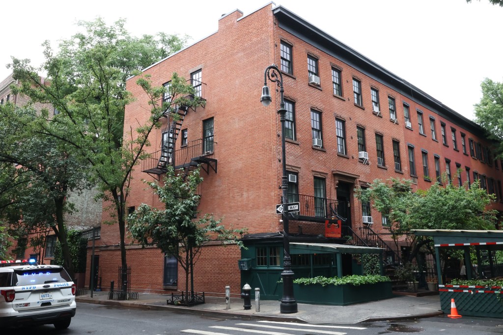 The Waverly Inn is housed on the ground floor of a four-story, block long brick building.