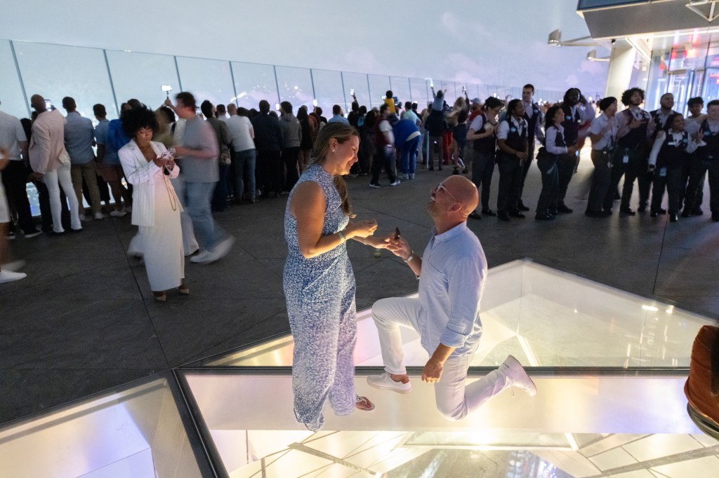 Along with celebrating Independence Day, a couple got engaged on The Edge Observation Deck before fireworks on July 4, 2024. 