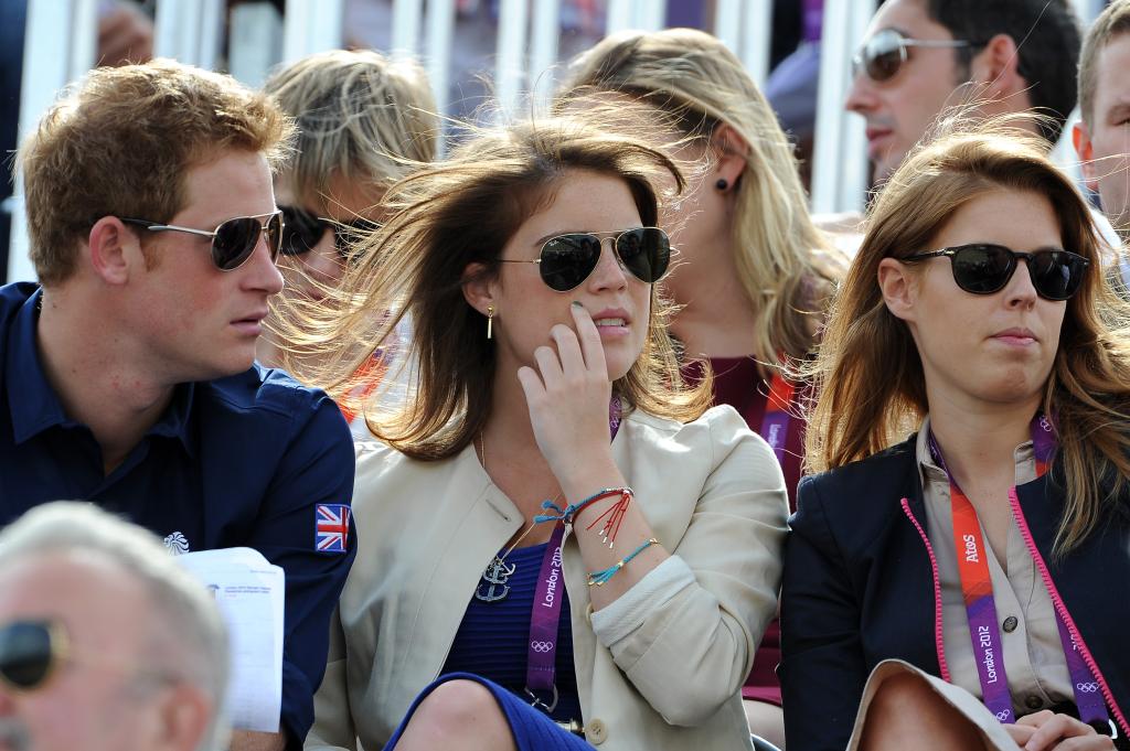 Prince Harry with his cousins at the London 2012 Olympic Games