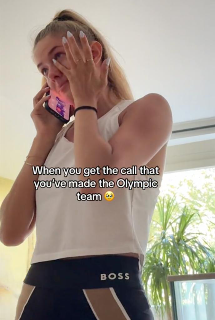 Alica Schmidt posted a video to TikTok about when she learned her Olympics fate.