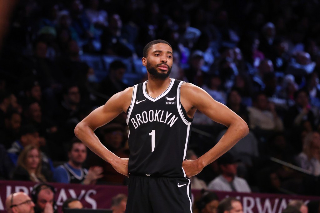 Nets forward Mikal Bridges (1) during the second half when the Brooklyn Nets played the Memphis Grizzlies