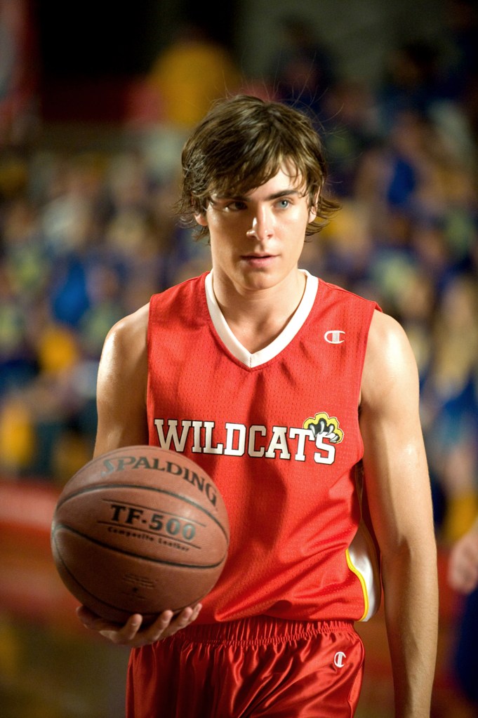 Zac Efron in "High School Musical 3" in 2008