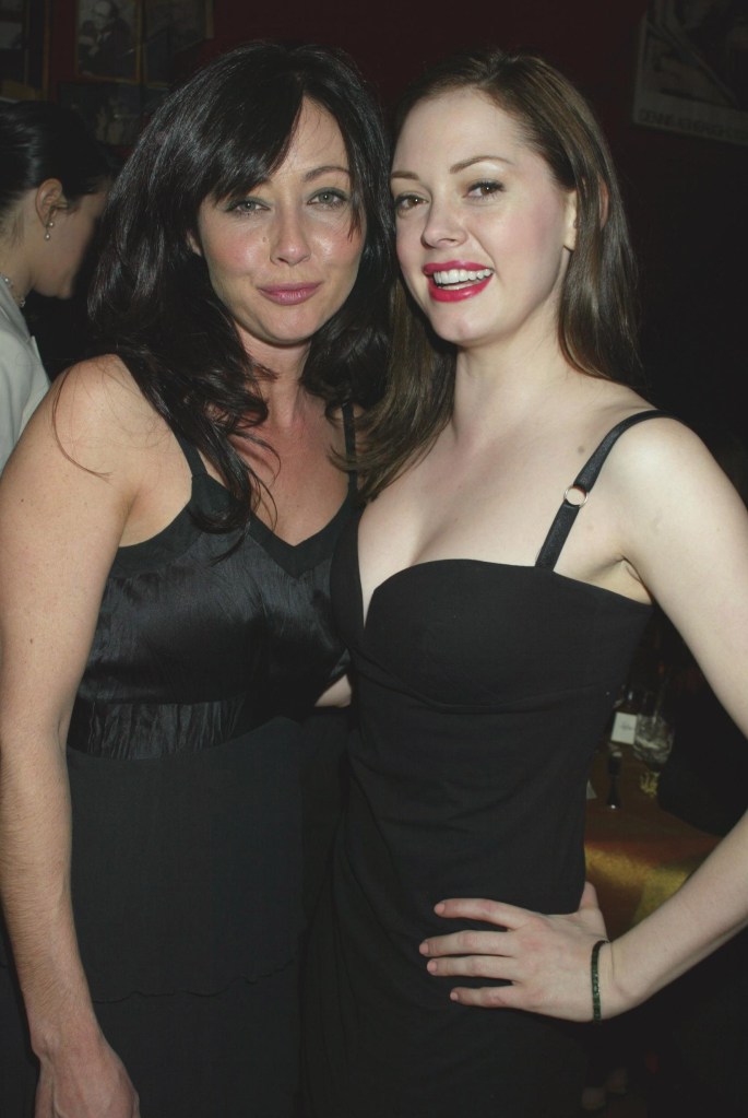 Shannen Doherty, Rose McGowan at Entertainment Weekly's 10th Annual Academy Award Party