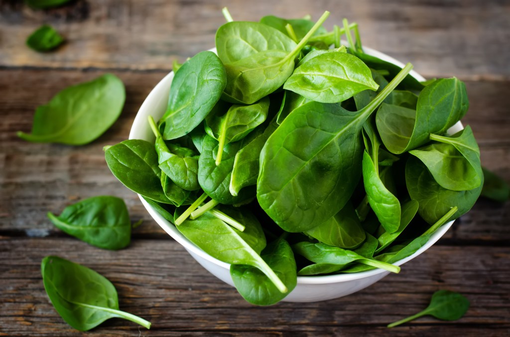 spinach in a bowl