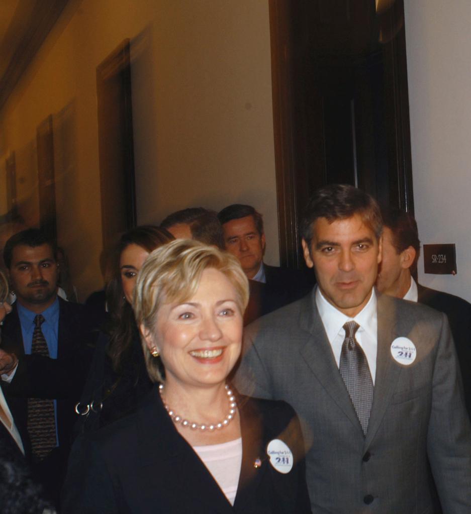 Hillary Clinton and George Clooney in 2003.
