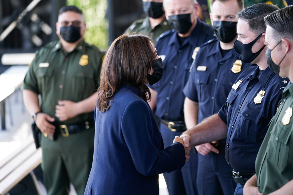 United States Vice President Kamala Harris tours the El Paso Border Patrol Station in El Paso, Texas.