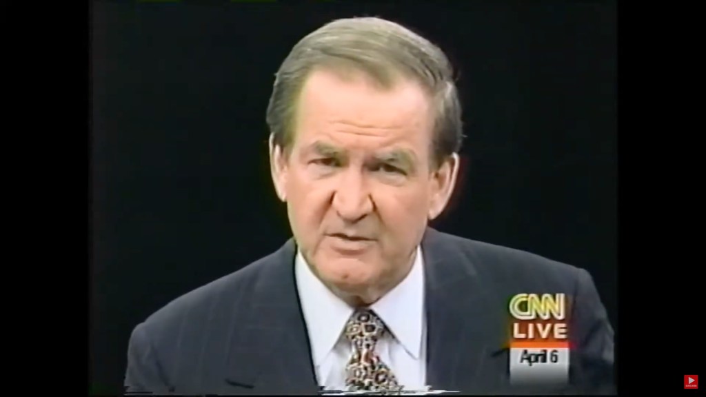 Pat Buchanan in a CNN still. 