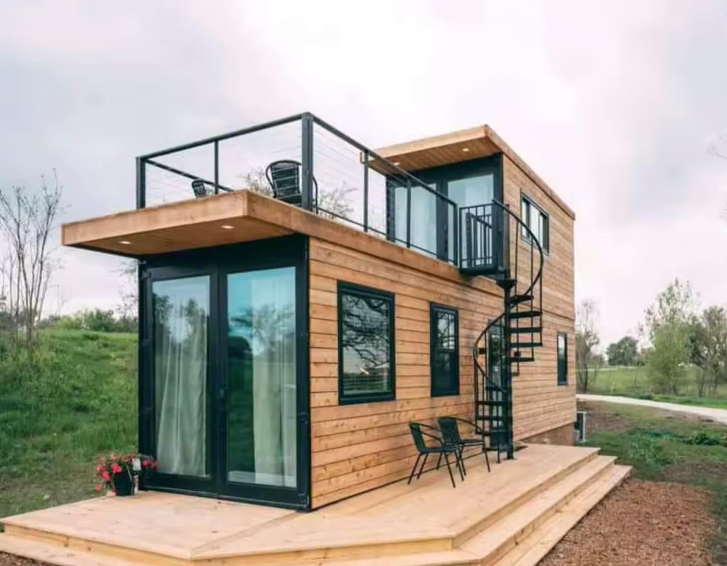 The micro home occupies 20 feet. 