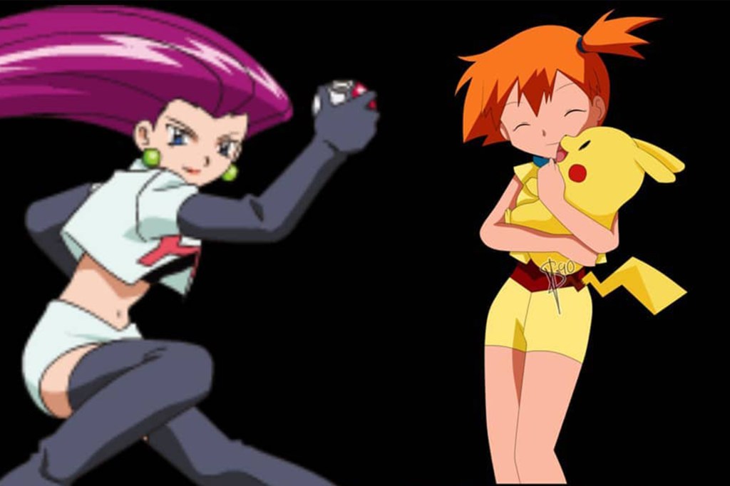 Animated images of "Pokémon" characters Misty and Jessie.