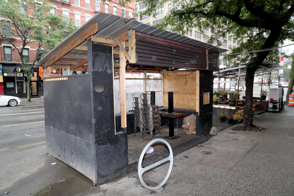 Some of the worst looking outdoor dining sheds in New York City.