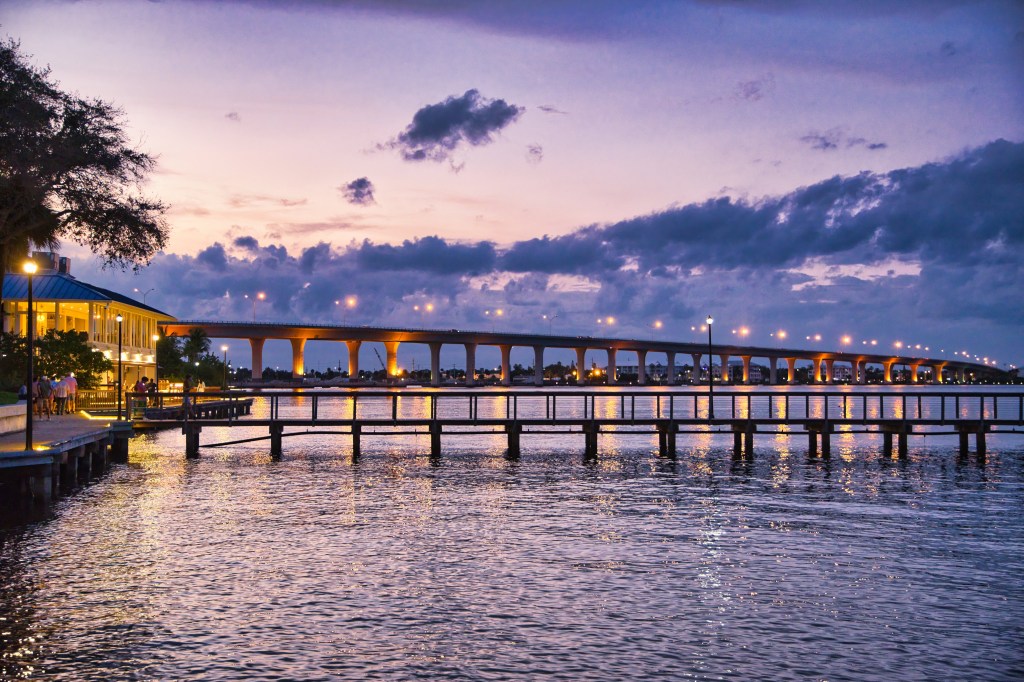 Stuart Florida Riverfront View of Roosevelt Bridge