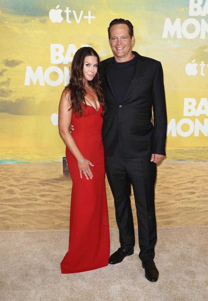 Vince Vaughn with his wife at the "Bad Monkey" premiere