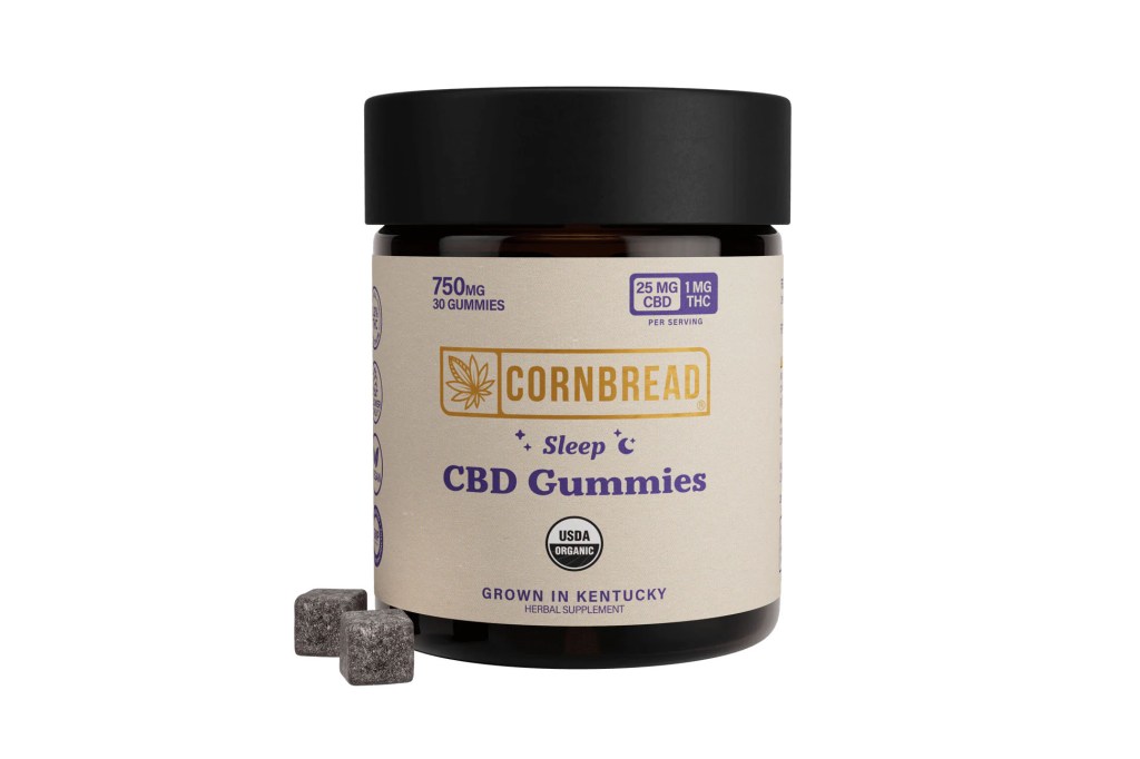 A jar of CBD gummy candy