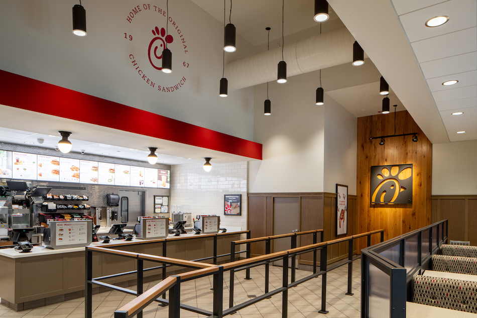 Inside a Chick-fil-A store 