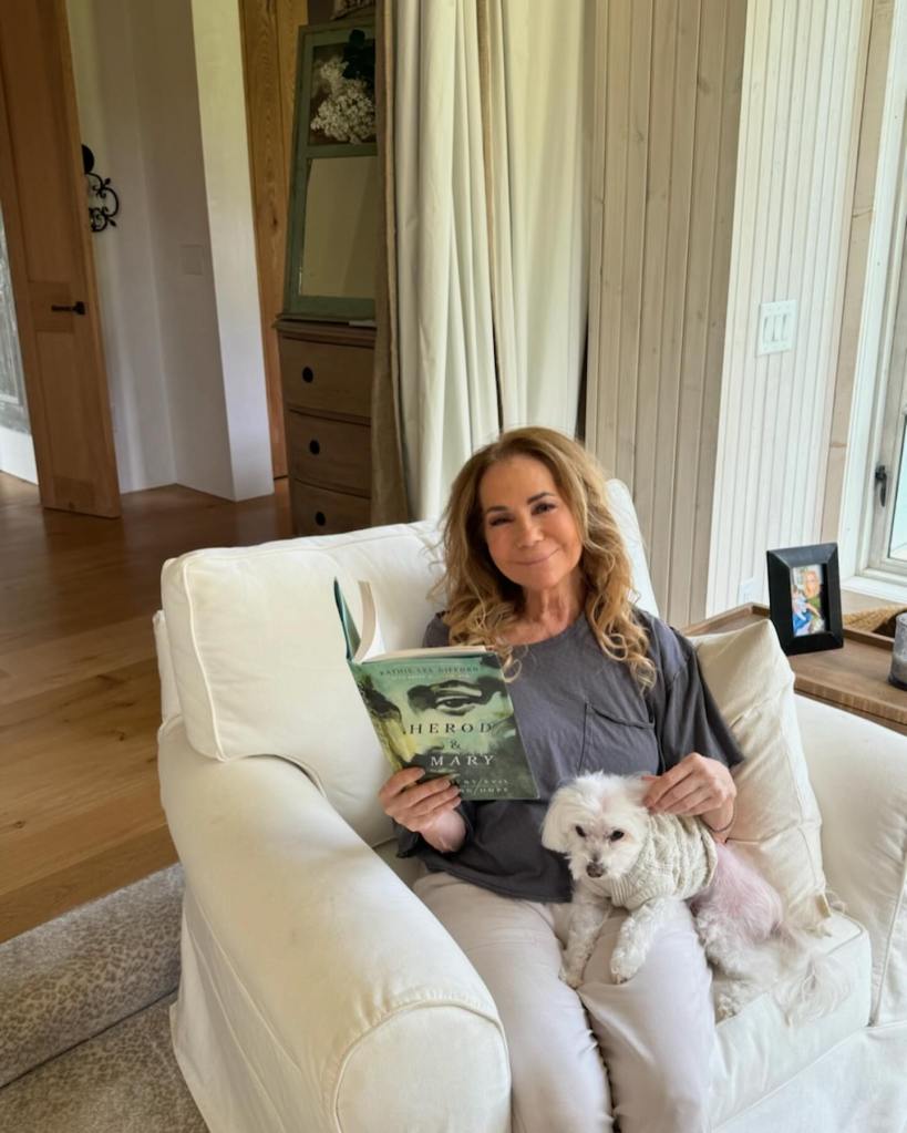 Kathie Lee Gifford shares on Instagram that she is at home recovering while reading her new historical nonfiction book.