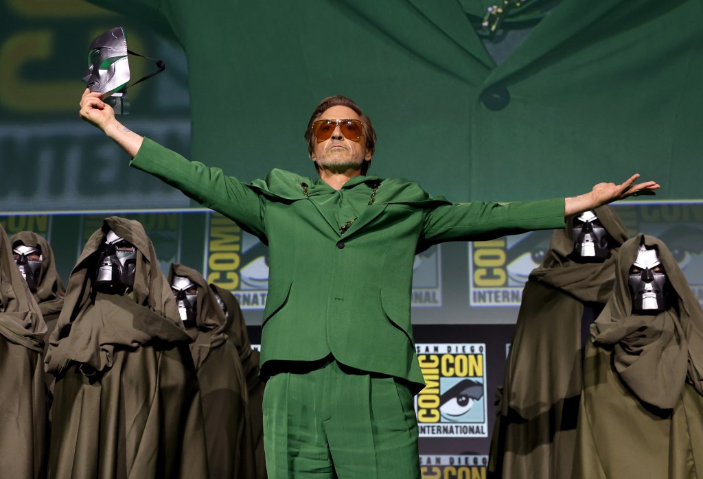 Robert Downey Jr. reveals his return to the MCU as Doctor Doom at SDCC in San Diego, California on July 27, 2024.