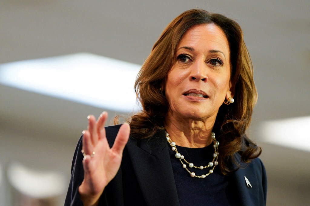 U.S. Vice President and Democratic presidential candidate Kamala Harris