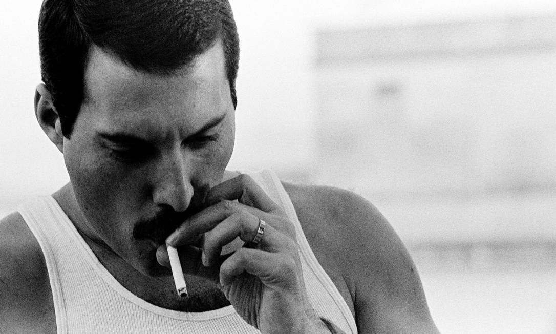 Freddie Mercury, 1985. Foto: Mauricio Valladares / Divulgação