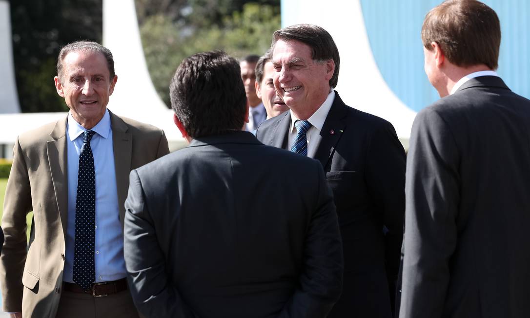 Paulo Skaf em reunião de empresários com Bolsonaro em julho de 2020 Foto: Agência O Globo