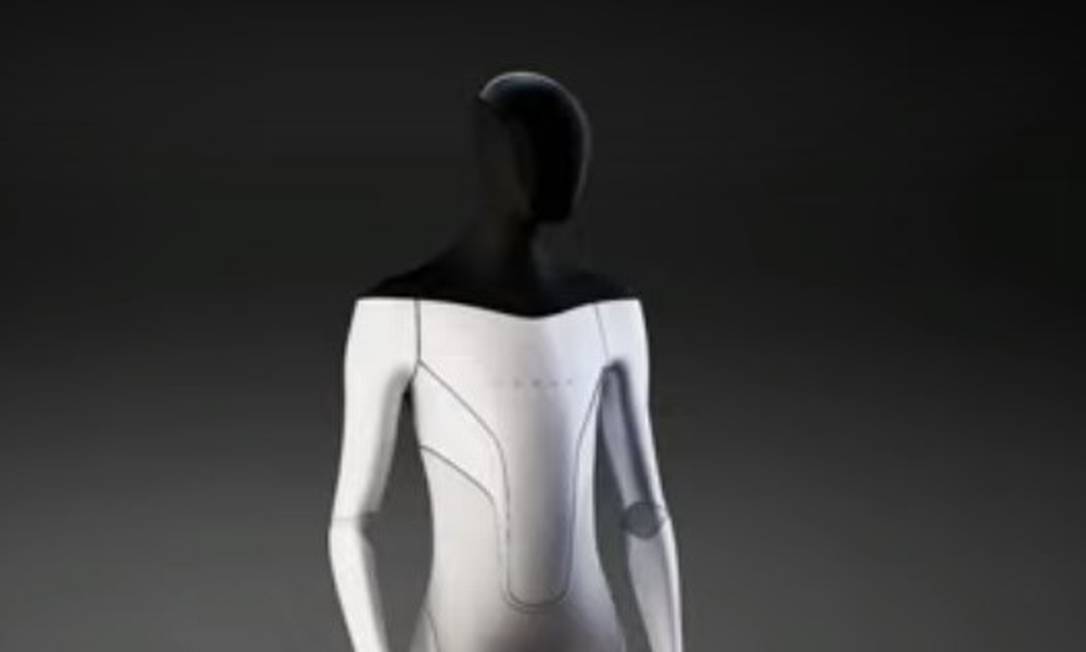 Tesla apresenta seu projeto de robô humanoide no Tesla AI Day, dedicado a projetos da empresa que usam inteligência artificial Foto: Reprodução