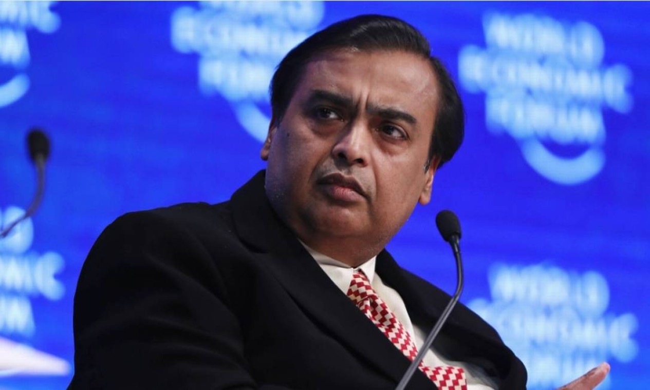 Ao atingir um patrimônio de US$ 90,7 bilhões, o magnata indiano Mukesh Ambani, da Reliance Industries, aparece em 10º lugar do ranking Foto: Bloomberg