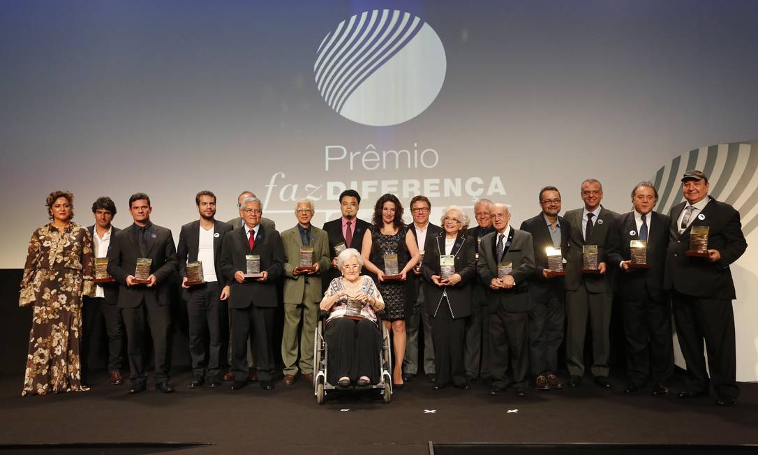 Os vencedores do 12º Prêmio Faz Diferença, promovido pelo GLOBO Foto: Pablo Jacob / Agência O Globo