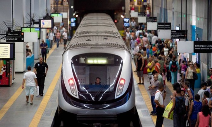 Estação do metrô Rio, linha 2 Foto: Arquivo