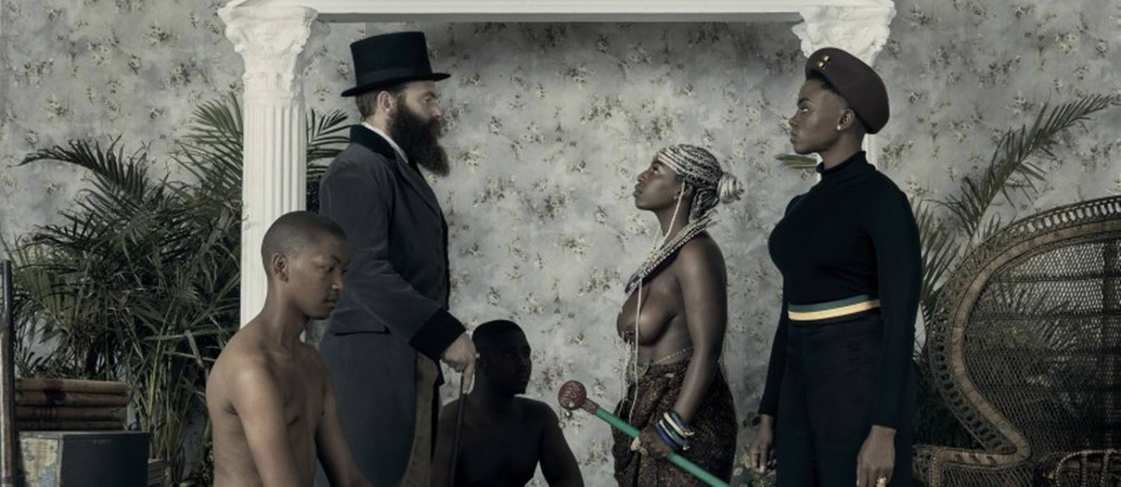 Obra da série "Gênesis", do artista do Zimbábue Kudzanai Chiurai Foto: Goodman Gallery