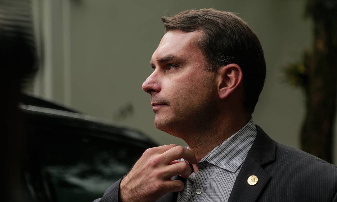 Flávio Bolsonaro, deputado estadual no Rio e senador eleito pelo PSL Foto: Brenno Carvalho / Agência O Globo/25-10-2018