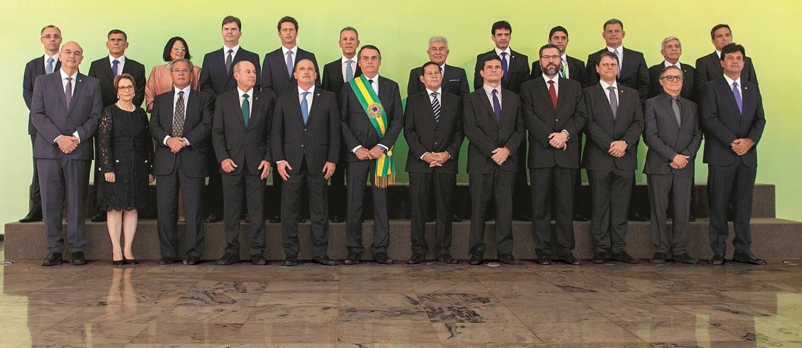 A foto oficial do governo Bolsonaro Foto: Daniel Marenco / Agência O Globo