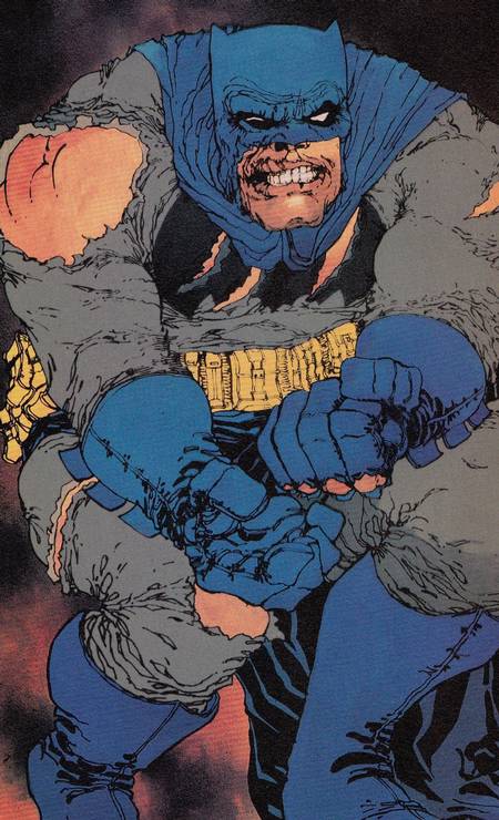 1987//Frank Miller reinventou Batman como cinquentão em crise na minissérie "O cavaleiro das trevas" Foto: Reprodução