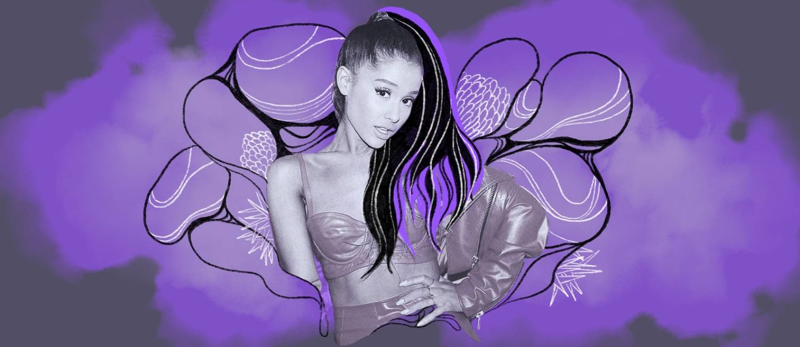 A cantora norte-americana Ariana Grande sugeriu ser bissexual na música "Monopoly", lançada no último 1º de abril Foto: Ilustração de Lari Arantes sobre foto de divulgação