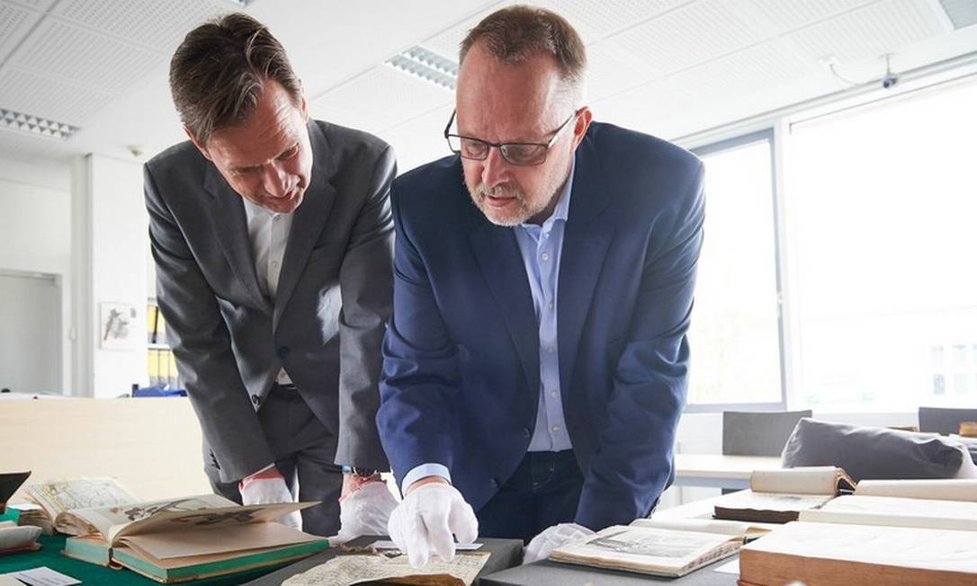 Entre as obras encontradas há raros manuscritos medievais Foto: Divulgação/ Volker Lannert/Uni Bonn