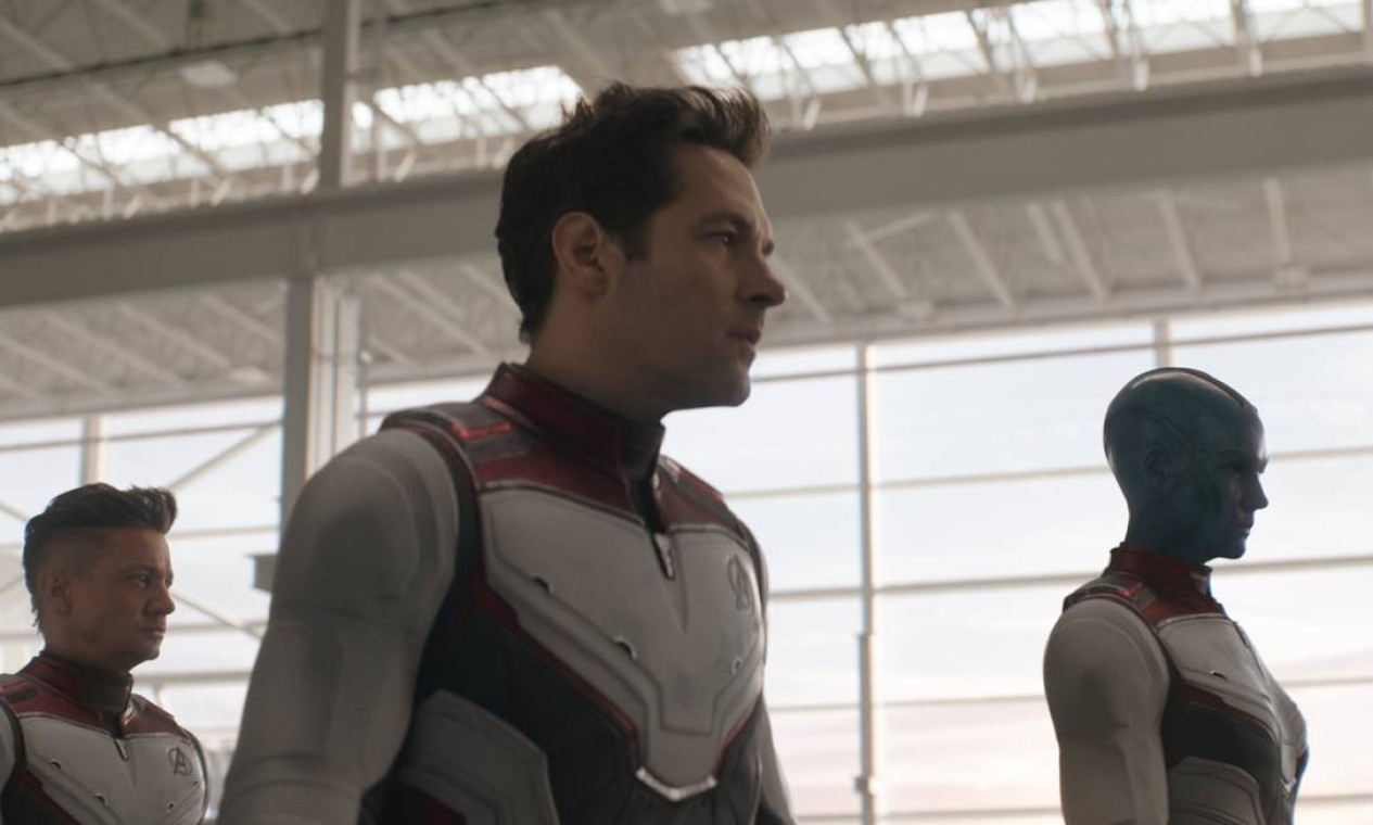 O Gavião Arqueiro(Jeremy Renner), Homem-Formiga (Paul Rudd) e Nebula (Karen Gillan) Foto: Marvel Studios