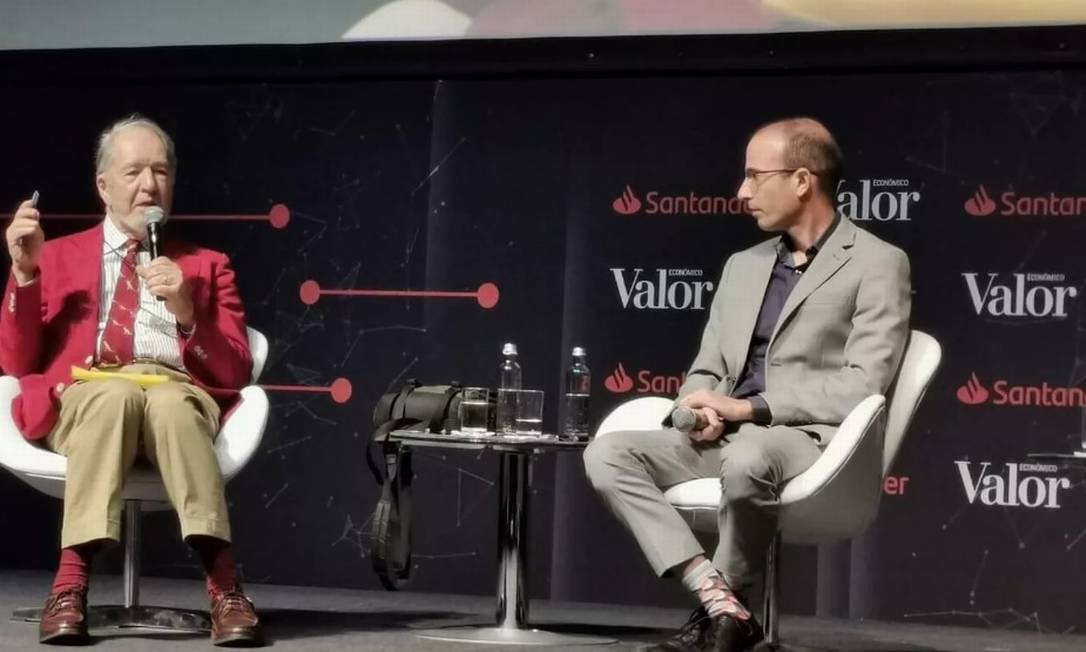 Jared Diamond (esq) e Yuval Harari, no evento Cidadão Global Foto: Ana Paula Paiva / Valor