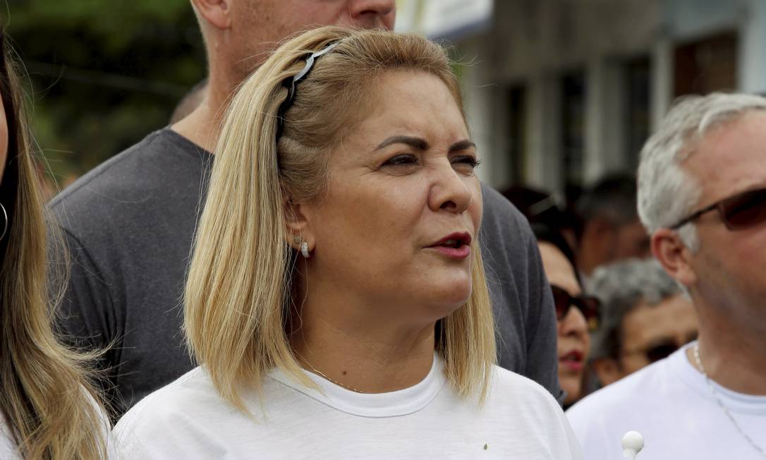 Ana Cristina Valle participa de ato de campanha a favor de Bolsonaro, em 2018 Foto: Marcos Ramos / Agência O Globo