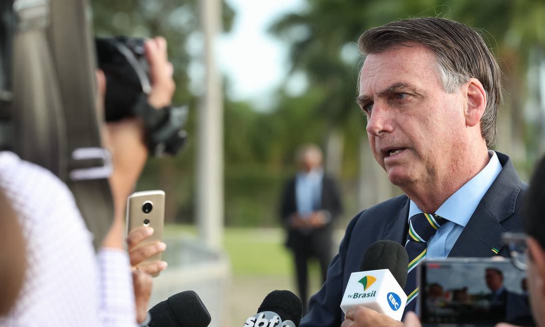 O presidente Jair Bolsonaro durante entrevista no Palácio do Alvorada Foto: Marcos Corrêa/PR