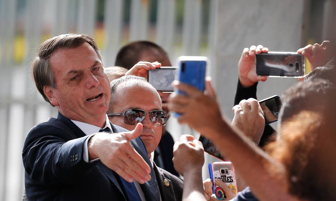 O presidente, Jair Bolsonaro, voltou a minimizar a pandemia do novo coronavírus Foto: Pablo Jacob / Agência O Globo