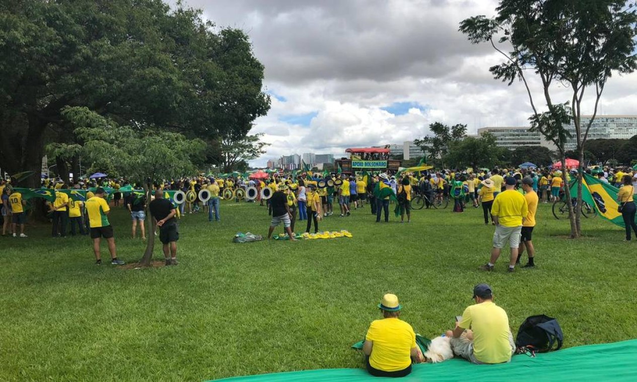 No Rio e em Brasília, a PM não divulgou a estimativa de número de manifestantes Foto: Aguirre Talento / Agência O Globo
