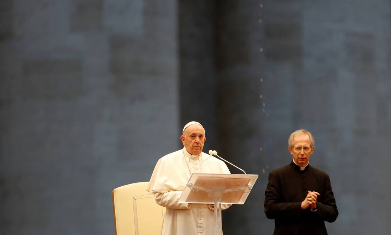 Cerimônia foi transmitida ao vivo para o mundo pela Imprensa do Vaticano e poderá ser acompanhada em vários idiomas pelo site oficial, Facebook Live e YouTube Foto: YARA NARDI / REUTERS