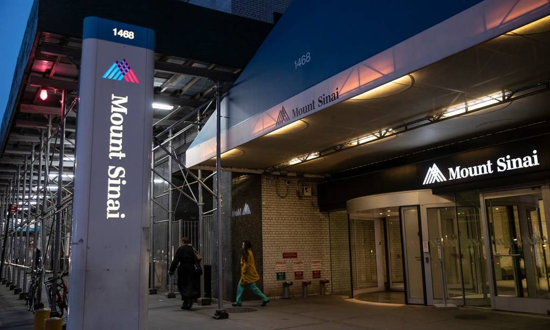 Fachada do Hospital Mount Sinai em Manhattan, Nova York Foto: Victor J. Blue / The New York Times