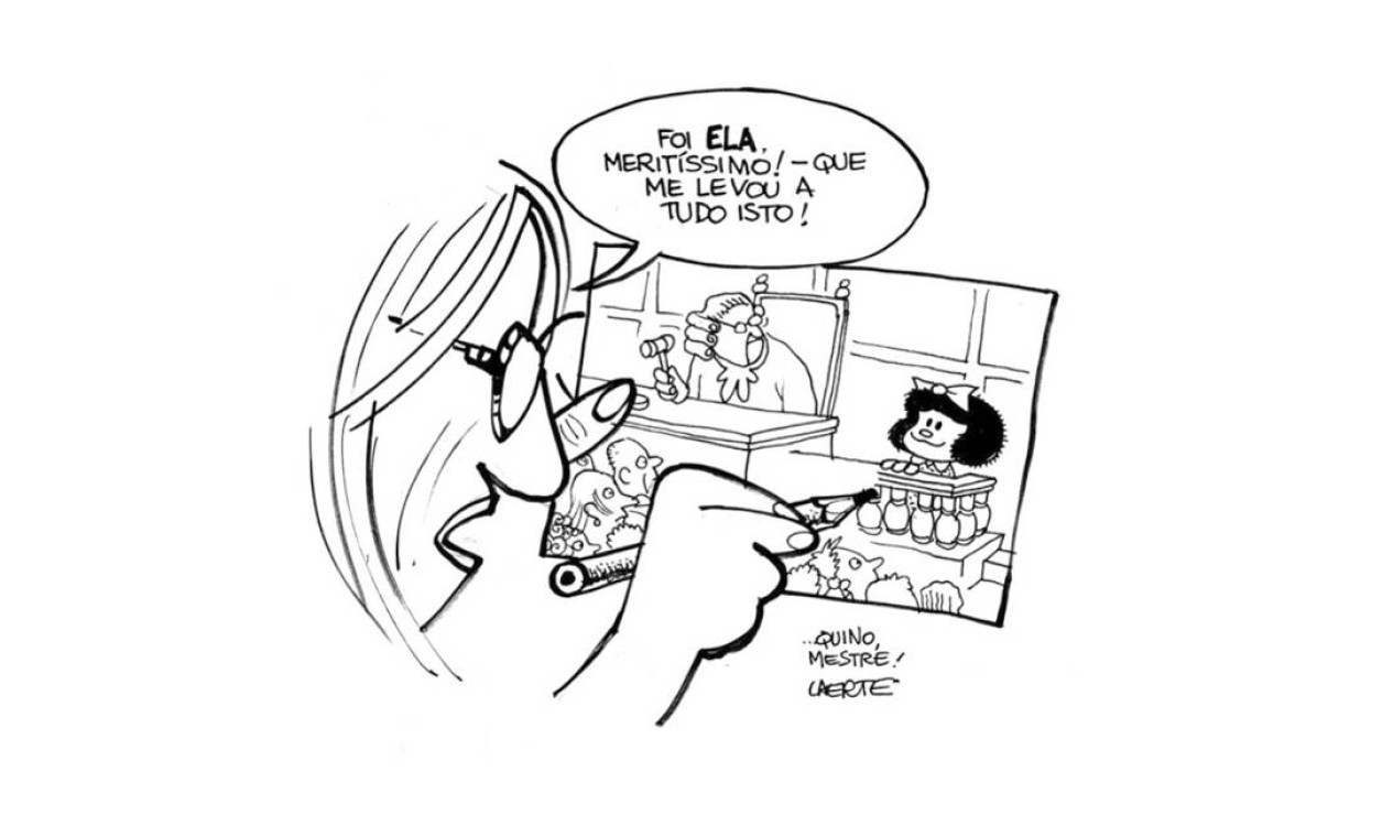 A cartunista brasileira Laerte fez uma tirinha especial, para reverenciar a personagem Mafalda Foto: Reprodução / Instagram