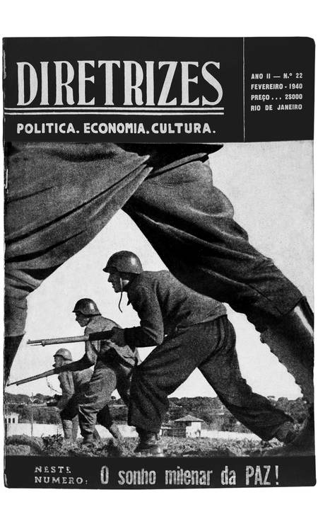 Capa da revista "Diretrizes", fundada por Samuel Wainer em 1938 Foto: Acervo Fundação Biblioteca Nacional / Divulgação