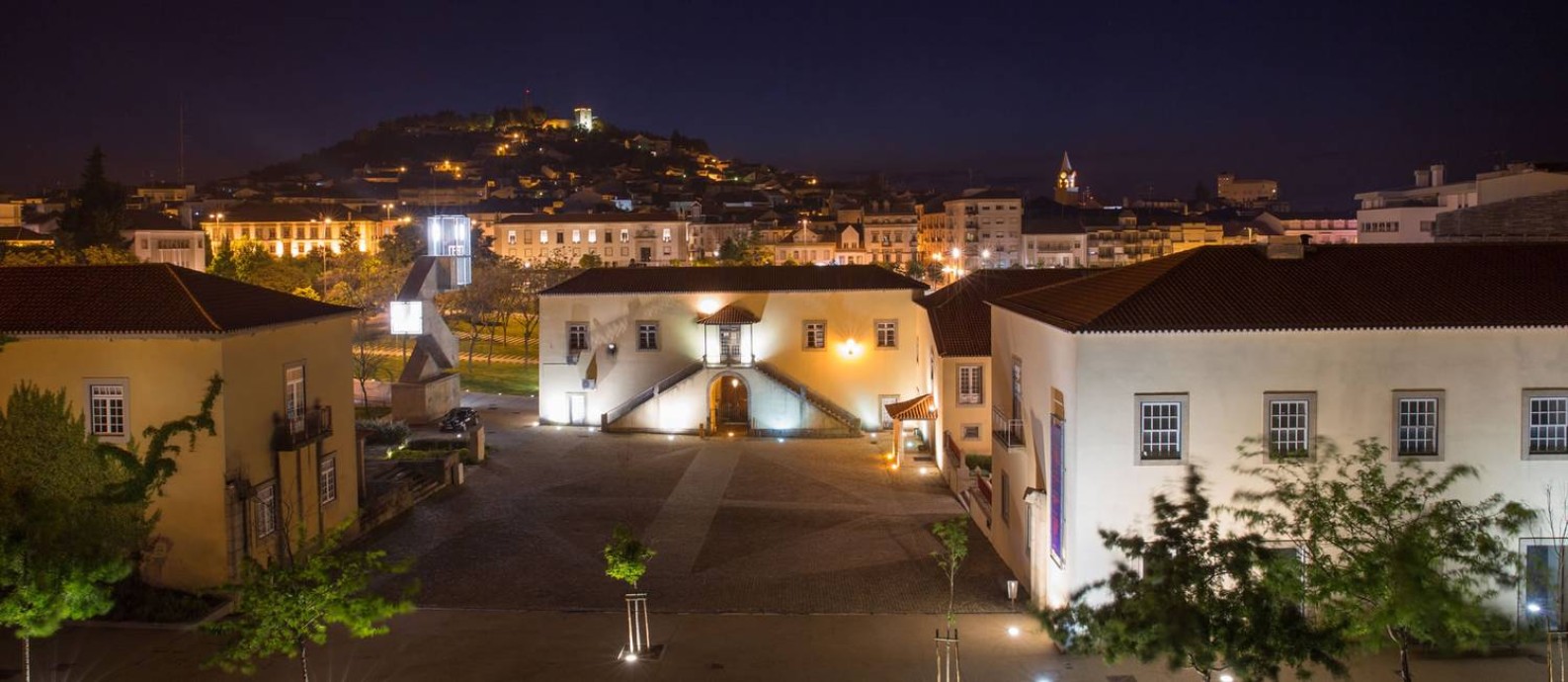 Paisagem noturna de Castelo Branco, na região central de Portugal Foto: Divulgação