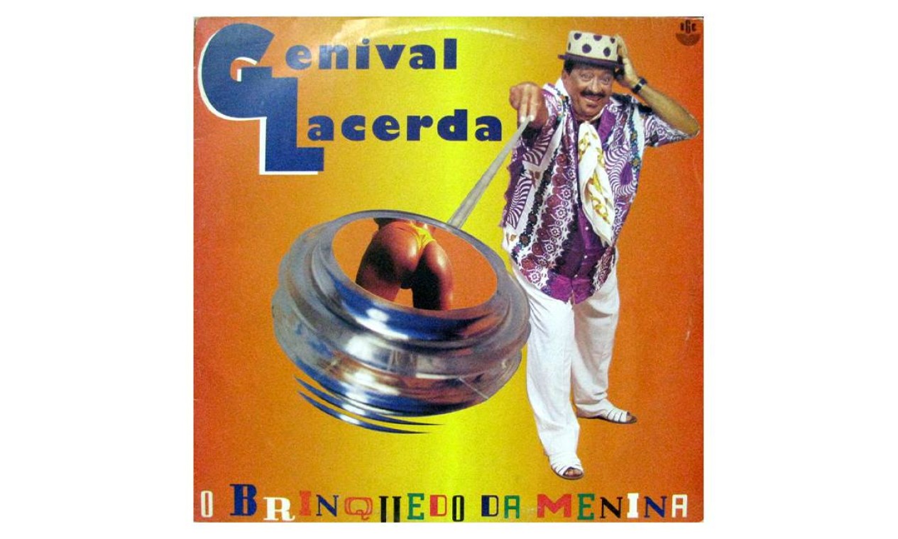 Longe de ser um disco infantil, "O brinquedo da menina" (1996) reuniu típicas pedradas genivalescas como "Ele é boiola", "Afogaram o ganso", "Mulher de borracha" e "Se liga na chanha". Foto: Reprodução