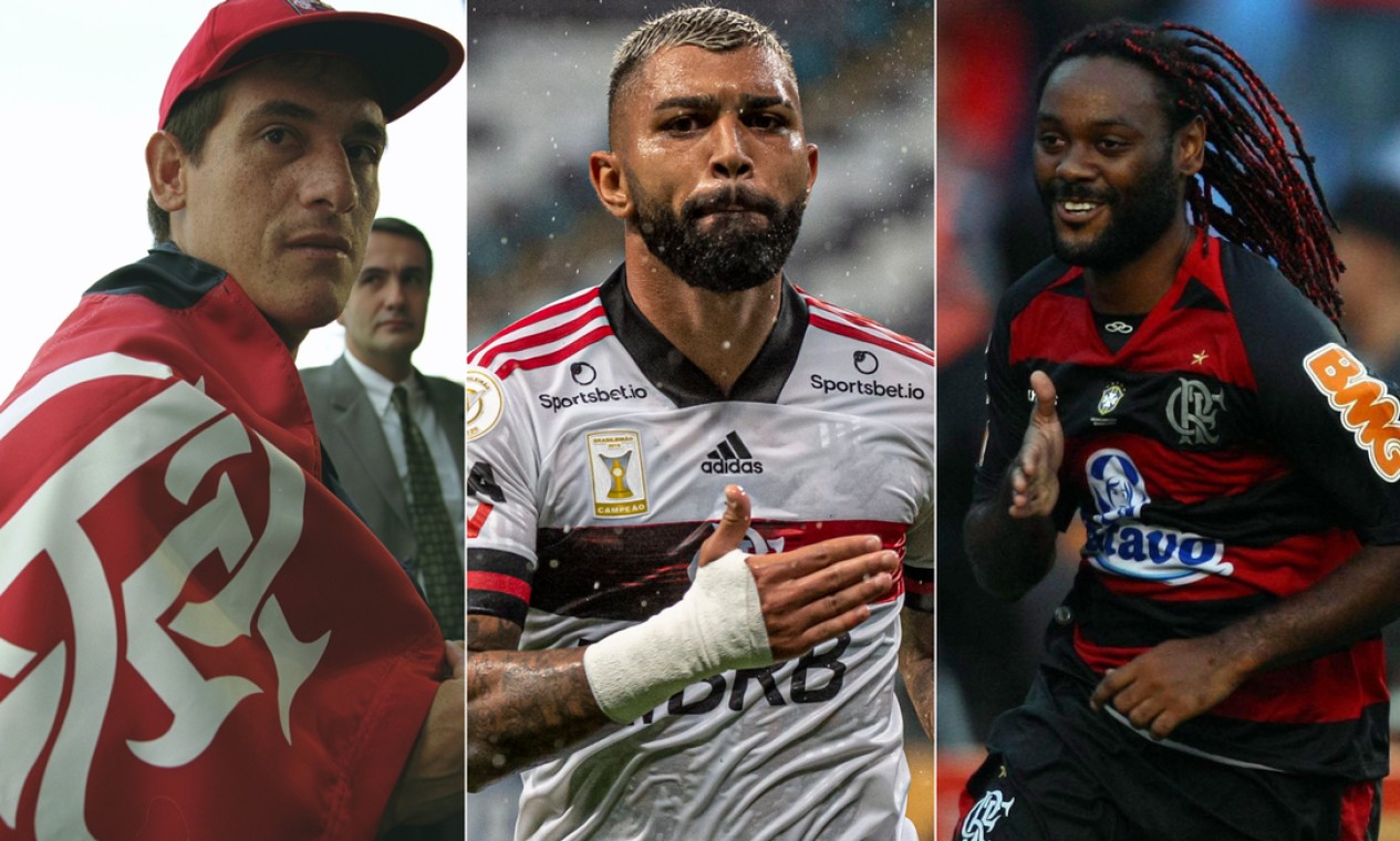 As contratações mais caras da história do Flamengo Foto: Hipólito Pereira, Alexndre Vidal/Flamengo e Cezar Loureiro